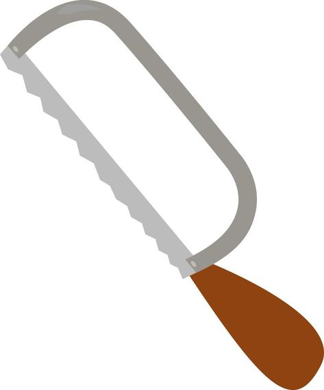 Coping saw, illustration, vector on white background. Saw Illustration, Vector Animation, Coping Saw, Background Background, Background White, Illustration Vector, White Background, Vector Free, White