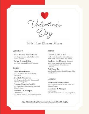 MustHaveMenus - Create Your Design Valentines Template, Dinner Template, St Valentines Day, Diner Menu, Valentine Template, Labor Day Holiday, Birthday Menu, Fall Menu, Menu Design Template