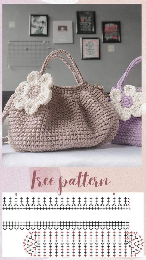 Crochet Cute Bag, Crochet Bag Base, Crochet Small Bag, Crochet Bolero Pattern, Crochet Diagrams, Embroidery Purse, Handbags Patterns, Bag Tutorials, Crocheted Bags