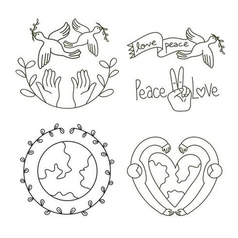 Peace Logo Art, Love Logo Design, Peace Logo, Logo Design Set, Love Logo, Logo Art, The Peace, Design Set, Art Logo