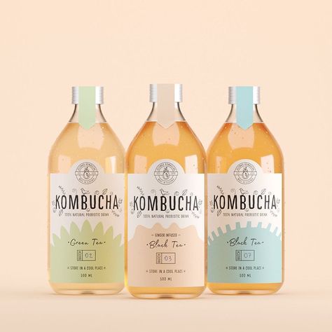 THEBRANDINGCOLLECTIVE® on Instagram: “Kombucha Packaging For ‘JELENKO’ | 👉🏻 Have a QUESTION? 📩 DM us! — 👉🏻 Follow @thebrandingcollective for daily branding, identity and…” Kombucha Packaging, Kombucha Labels, Kombucha Brands, Kombucha Bottles, Kombucha Flavors, Milk Packaging, Drinks Packaging Design, Soda Brands, Juice Packaging