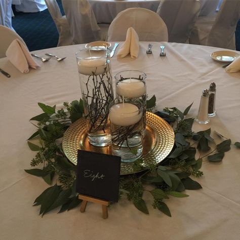 Gold Floating Candles, Flying Candles, Backdrops Ideas, Floating Candle Centerpieces Wedding, Eucalyptus Centerpiece, Floating Candles Wedding, Floating Candle Centerpieces, Energy Candles, Candle Wedding Centerpieces