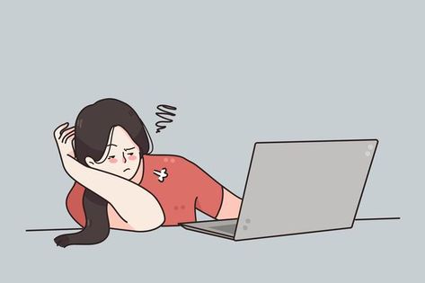 Laptop Concept, Laptop Drawing, Girl Desk, Network Icon, 광고 디자인, Silk Wallpaper, Girl Sleeping, Burn Out, Business People