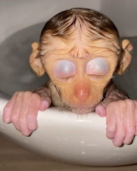 @adorable.monkey on Instagram: "Bath time! 🥹 (@tinyfriend00)" Monkey Bath, Monkey Pictures, Taking A Bath, Aesthetic Letters, Curious George, Baby Monkey, March 21, Christian Bible, Baby Bath