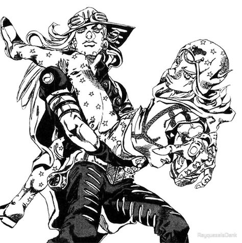 Johnny X Gyro, Gyro Johnny, Manga Black And White, Happy Valentines Day Funny, Gyro Zeppeli, Jojo Stands, Johnny Joestar, Manga Eyes, Jojo Parts