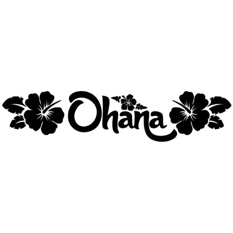 Cute Silhouette Design, Ohana With Flower Tattoo, Ohana Tattoo Ideas, Ohana In Different Fonts, Ohana Sign, Stitch Disney Ohana, Stitch Ohana Means Family, Glitter Tattoo, Cute Desktop Wallpaper