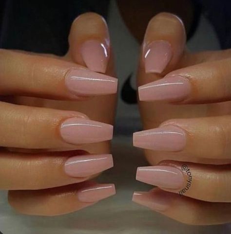 Acrylic Nails Nude, Natural Acrylic Nails, Simple Acrylic Nails, Acrylic Nails Coffin Short, Pink Acrylic Nails, Neutral Nails, Dream Nails, Coffin Nails Designs, Fire Nails