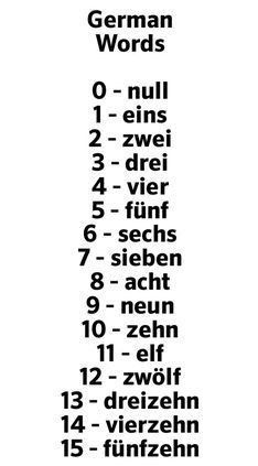 German Numbers, German Phrases Learning, Kindergarten Special Education, Study German, Info Video, German Study, German Phrases, Germany Language, Learning Languages Tips