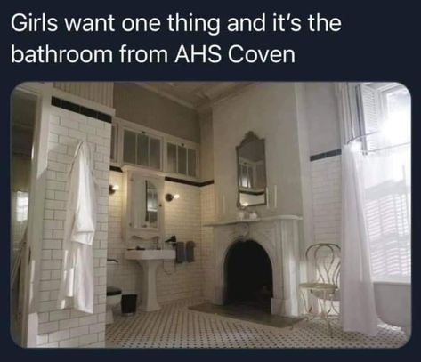 Ahs Coven House, Coven House, English Style Decor, Ahs Coven, House Aesthetic, English Style, House Bathroom, Dream House Decor, Coven