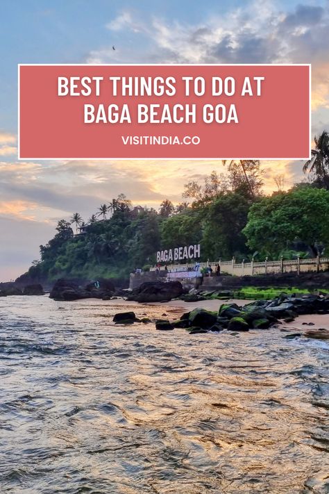 Embrace the vibrant spirit of Goa with a visit to Baga Beach! 

This pin is your ultimate checklist of the best things to do: from thrilling water sports and sunset cruises to exploring the bustling night markets and savoring local Goan cuisine. 

Pin this to ensure your Goa trip is filled with unforgettable experiences. #BagaBeachFun #GoaAdventures #TravelTips #BeachLife Baga Beach Goa, Goan Cuisine, Goa Trip, Beach Shacks, Goa Travel, Best Pubs, Water Sports Activities, Visit India, Parasailing