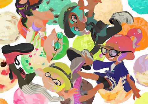 Splatoon Official Art, Nintendo Splatoon, Cartoon N, Splatoon Art, Splatoon 2 Art, Ta Ta, Splatoon 3, Wallpaper Laptop, Splatoon