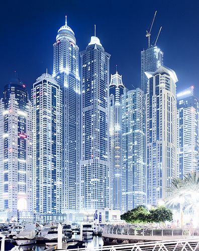 Marina Stack - Dubai Glass City, Dubai Marina, City Skyline, At Night, Boats, The City, Dubai, Water, Glass