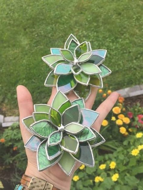 Glass Succulents, Stained Glass Home, Wardrobe Design Ideas, Stained Glass Lighting, Glass Cactus, Functional Wardrobe, Fused Glass Artwork, Glass Structure, Making Stained Glass