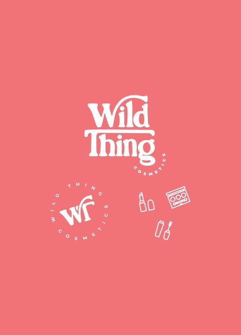 Here is the Primary & Secondary Logo along with the Graphic Elements created for Wild Thing Cosmetics! Personal Branding Logo Design, Logomark Design, Personal Branding Logo, Examples Of Logos, Secondary Logo, Logo Design Set, Small Business Logo, Culture Club, Logo Design Typography