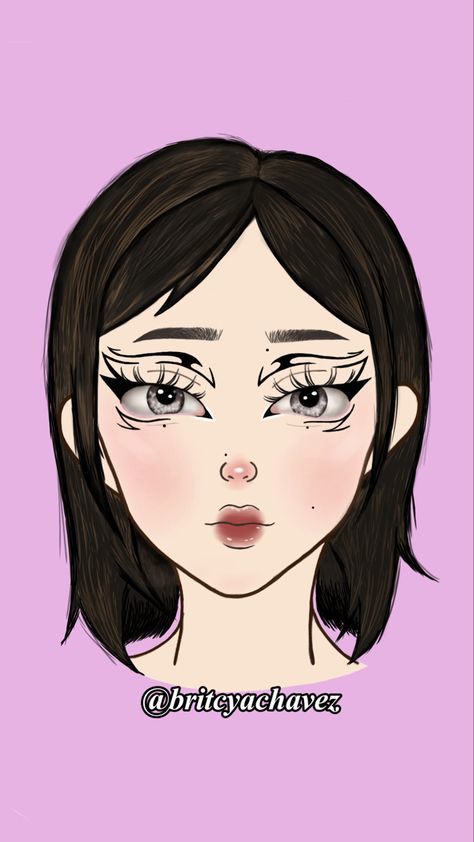 Makeup Emo, Makeup Face Charts, Face Chart, Eyeliner Looks, Makeup Eyeliner, Maquillaje De Ojos, Makeup Inspiration, Eyeliner, Makeup Looks