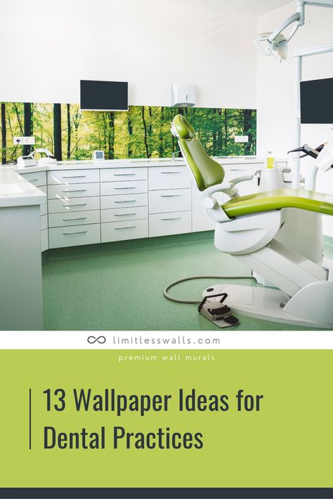 Create a space that both looks good and helps your patients feel more relaxed. Here are 13 commercial wall mural ideas for dental practices. | Limitless Walls - Premium Wall Murals Dental Office Wallpaper, Dentist Wallpaper, Office Wallpaper Ideas, Wall Mural Ideas, Dental Wallpaper, 13 Wallpaper, Funny Dentist, Dental Office Decor, Dentist Humor