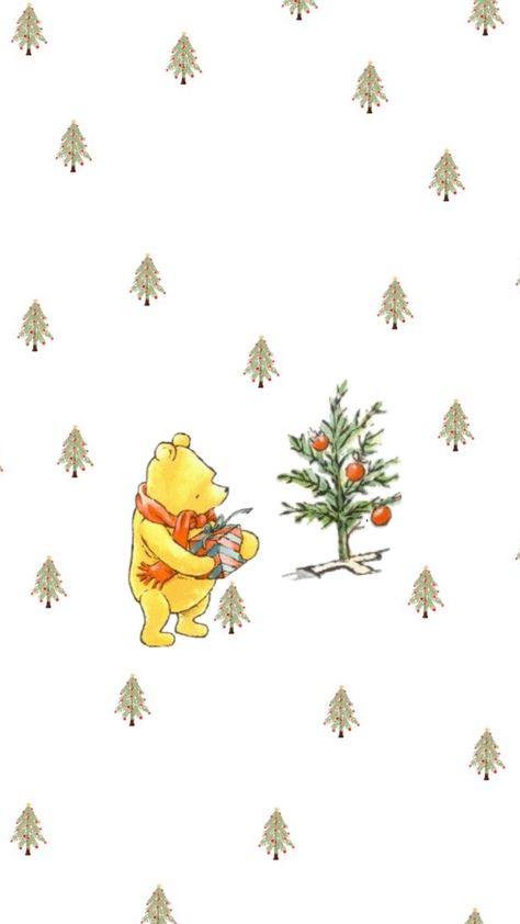 Winnie The Pooh Wallpaper Christmas, Christmas Wallpaper Winnie The Pooh, Pooh Christmas Wallpaper, Winnie The Pooh Phone Wallpaper, Winnie The Pooh Christmas Wallpapers, Winnie The Pooh Winter, Bow Wallpaper Iphone, Christmas Phone Backgrounds, Spiderman Christmas