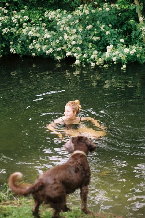 Granola Dog Aesthetic, Wild Swimming Aesthetic, Wild Swimming Uk, Off Grid Living Aesthetic, Granola Aesthetic, Core Memories, Wild Swimming, Dream Future, Off Grid Cabin