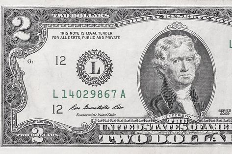 A 2003 two-dollar bill recently sold for $2,400 according to Heritage Auctions. Two Dollar Bill, 2 Dollar Bill Value, 2 Dollar Bill, Banknotes Money, Old Coins Worth Money, Where To Sell, Rare Coins Worth Money, Two Dollars, Coins Worth Money