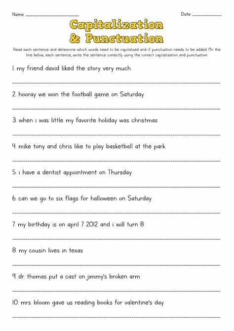 Capitalization and Punctuation Worksheets for Middle School Grade 3 Punctuation Worksheets, Capitalization And Punctuation Worksheet 2nd Grade, Punctuation Marks Worksheets For Grade 3, Punctuation Worksheets For Class 1, Punctuation Worksheets 3rd, Grade 3 English Worksheets Activities, Punctuation Worksheets Grade 4, Punctuation Worksheets 2nd Grade, Capitalization And Punctuation Worksheet