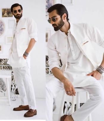 12 Best Shalwar Kameez Styles and Designs for Men | DESIblitz Men Shalwar Kameez Design, Mens Clothing Styles Shalwar Kameez, Pakistani Mens Shalwar Kameez, White Shalwar Kameez Men, Pakistani Mens Shalwar Kameez Shawl, Pathani Suit, Shalwar Kameez Designs, Prince Coat, Gents Kurta Design