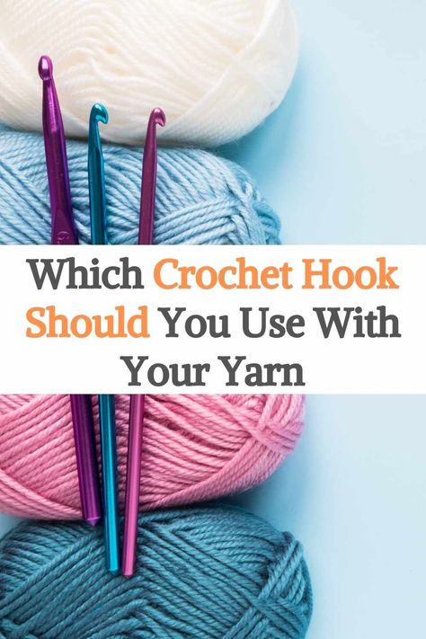 What Crochet Hook To Use, What Size Crochet Hook To Use, Hook Sizes Crochet, Crochet Projects With 5 Mm Hook, 8mm Crochet Hook Patterns, Polyester Yarn Crochet, Crotchet Hook, Crochet Help, Large Crochet Hooks