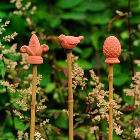 Terracotta Garden, Garden Plant Supports, Planters Garden, Garden Totems, Bloom Where You Are Planted, Garden Pottery, Garden Products, Animal Silhouette, Garden Yard Ideas