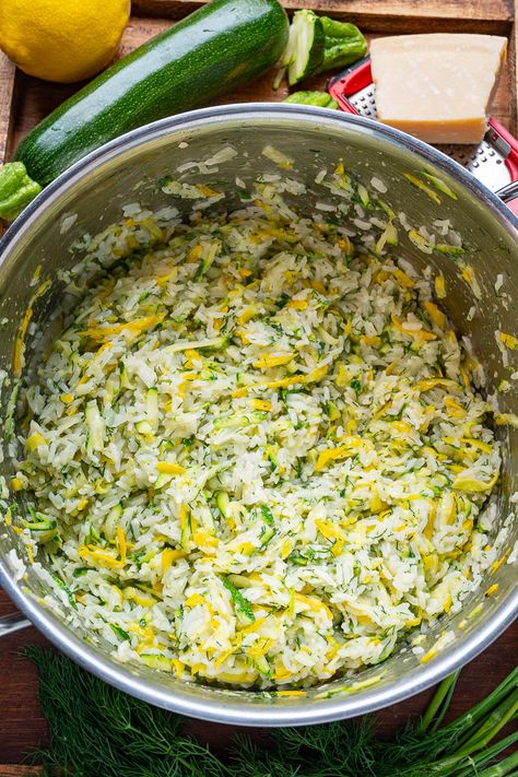 Zucchini Fried Rice, Zucchini And Summer Squash, Zucchini Rice, Zucchini Parmesan, Best Zucchini, Summer Squash Recipes, Closet Cooking, Cooking Onions, Fresh Zucchini