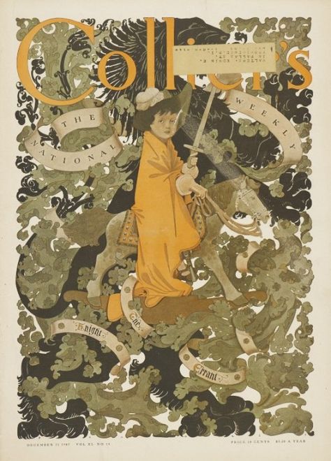 Bradley - cover of Collier's Illustrated Art Nouveau Design, Affordable Art Prints, Japanese Prints, Arts And Crafts Movement, Vintage Magazine, Art Movement, Cute Illustration, Vintage Advertisements, Vintage Illustration