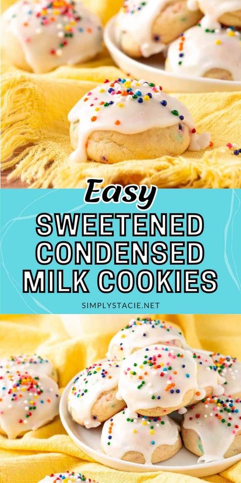 Sweetened Condensed Milk Cookies, Milk Cookies Recipe, Sweetened Condensed Milk Desserts, Cookie Recipes Condensed Milk, Condensed Milk Desserts, Awesome Cookies, Sweetened Condensed Milk Recipes, Milk Chocolate Recipes, Condensed Milk Cookies