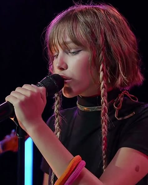 Tomboy Side Tails Hairstyle, Bob With Braids On Side, Short Hair With Two Long Strands, Odd Hairstyles, Unconventional Haircut, Rat Tail Braids, Grace Vanderwaal Hair, Jellyfish Haircut Braids, Octopus Hairstyle