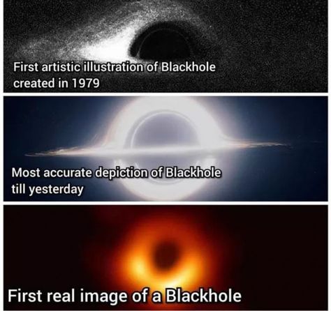 Before this first real image of a black hole every image of a black hole was a simulation or an illustration. This 'photo' was taken of the supermassive black hole at the centre of a giant elliptical galaxy called M87 around 55 million light-years away. This thing is humungous - around 6.5 billion times the mass of the Sun. #spaceandastronomy #space #and #astronomy Escape Velocity, Astronomy Facts, Cool Science Facts, Space Facts, Cool Science, Space Stuff, Black Holes, Movie Time, Cool Facts