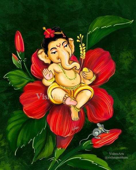 Ganesha Artwork, Ganesha Drawing, Ganesh Art Paintings, Boho Art Drawings, Buddha Art Painting, Lord Ganesha Paintings, Ganesh Art, Goddess Artwork, Ganesha Painting