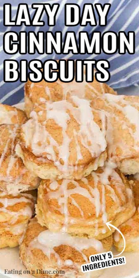 Lazy day cinnamon biscuits take only minutes to prepare and make a delicious and frugal breakfast idea. You only need 5 ingredients! Frugal Breakfast, Recipe Using Canned Biscuits, Grand Biscuit Recipes, Pillsbury Biscuit Recipes, Breakfast Biscuit Recipe, Biscuit Cinnamon Rolls, Frozen Biscuits, Cinnamon Biscuits, Pillsbury Biscuits