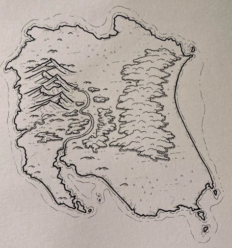 Fantasy Map Making Ideas, Island Map Drawing, Fantasy Map Drawing, Map Drawing Ideas, Fantasy Map Drawing Ideas, Treasure Island Map, Map Drawing, Fantasy Map Making, Fantasy World Map