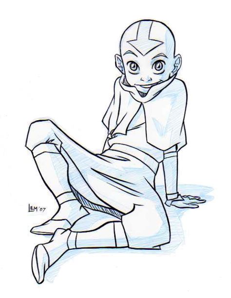 Cutesy Aang by NotThePornStar, avatar Foreshortened Poses, Lauren Montgomery, Ariel Drawing, Love Lauren, Character Design Sketches, Storyboard Artist, Drawing Templates, The Judge, What Is Your Name