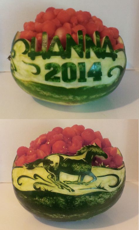 Watermelon Designs Food Art, Graduation Watermelon, Watermelon Template, Watermelon Carving Graduation, Watermelon Carving Wedding, Watermelon Carving Easy, Watermelon Fruit Salad, Watermelon Shark, Watermelon Basket