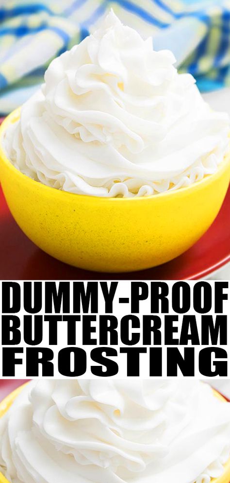 Best Vanilla Buttercream Frosting, American Buttercream Frosting Recipe, Best Vanilla Buttercream, Vanilla Frosting Recipe, American Buttercream Frosting, Easy Vanilla Frosting, Piping Cake, Homemade Frosting Recipes, Vanilla Frosting Recipes