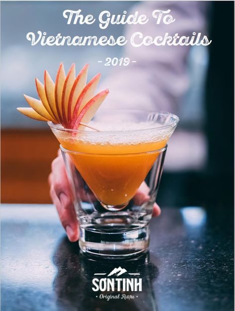 Vietnam’s cocktail scene is booming, and original recipes and clever twists on international classics can be found in lounges, bars and speakeasies throughout the country.  As with Vietnam’s much-lauded cuisine, vibrant colour, exotic spices and punchy flavour profiles are plentiful.  Enjoy Son Tinh Original Ruou’s Vietnamese cocktail guide whether you’re wanting to experiment at home or in the bar. Download our free guide #sontinh #ruou #cocktails #guide #ricewine #liquor #free #vietnam Vietnamese Cocktail Recipes, Vietnamese Cocktails, Vietnamese Drinks, Godiva Liquor Recipes, Cocktail Guide, Flavour Profiles, New Year's Drinks, Sunrise Cocktail, Cocktail Trends