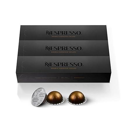 Amazon.com : Nespresso Capsules VertuoLine, Double Espresso Chiaro, Medium Roast Coffee, 10 Count (Pack of 3) Coffee Pods, Brews 2.7 Ounce (VERTUOLINE ONLY) : Everything Else Nespresso Crafts, Xmas Gift Guide, Espresso Pods, Nespresso Pods, Nespresso Coffee, Nespresso Capsules, Double Espresso, Medium Roast Coffee, Amazon Kitchen Gadgets