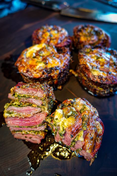 Flank Steak Pinwheels - TFTI BBQ Bbq Flank Steak, Best Flank Steak, Flank Steak Pinwheels, Flank Steak Rolls, Steak Pinwheels, Steak Rolls, Grilled Beef Recipes, Skirt Steak Recipes, Summer Bbq Recipes