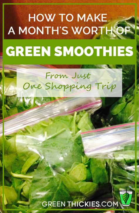 How to make a month's worth of green smoothies from just one shopping trip! Green Thickies, Recipes Smoothies, Super Smoothies, Nutribullet Recipes, Green Detox Smoothie, Healthy Green Smoothies, Healthy Shakes, Green Smoothies, Vegan Smoothies