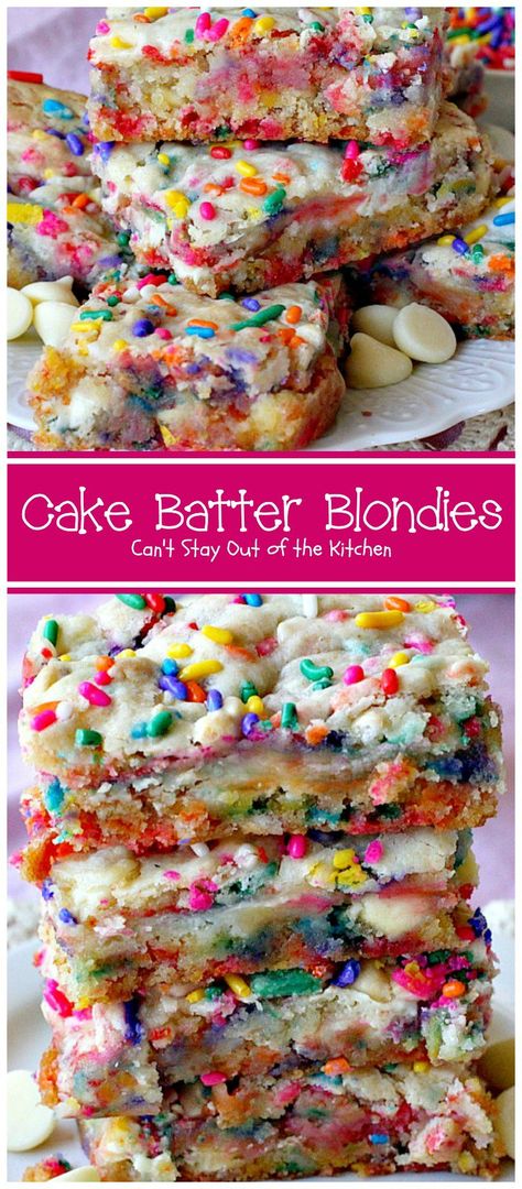 Cake Batter Blondies, 19 Cake, Desserts Nutella, Weight Watcher Desserts, Smores Dessert, Boxed Cake, Tailgating Recipes, Ooey Gooey, Monkey Bread