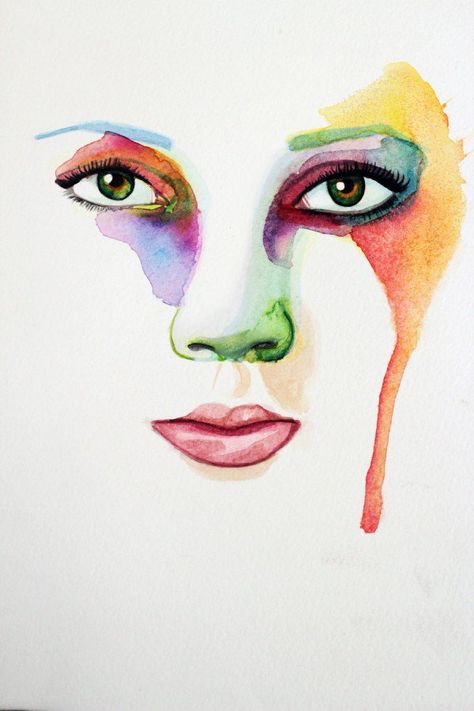 50 MIND BLOWING WATERCOLOR PAINTINGS — Steemit Portrait Abstract, Learn Watercolor Painting, Artwork Inspiration, Street Painting, Learn Watercolor, Women Faces, American Painting, Watercolor Portrait, Gcse Art