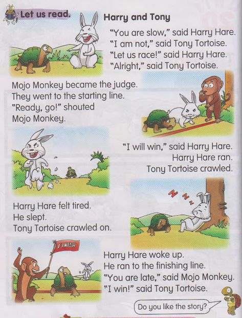 Moral Stories: The Rabbit And The Tortoise A53 Short Story About Animals, Small English Story, The Hare And The Tortoise, Hare And The Tortoise, Picture Story For Kids, Small Stories For Kids, Good Moral Stories, Stories With Moral Lessons, English Moral Stories