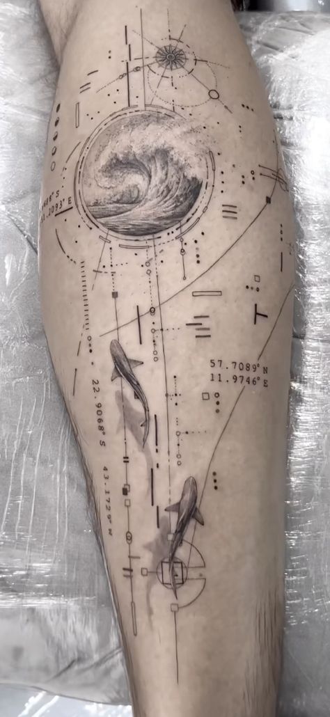 Astronomy Tattoo, Tasteful Tattoos, Inspiration Tattoos, Geometric Tattoo Design, Greek Tattoos, Small Tattoos For Guys, Hand Tattoos For Guys, Black Ink Tattoos, Elegant Tattoos