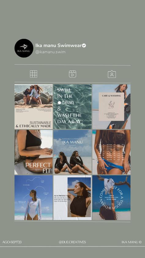 Swimwear instagram feed design aesthetic Swimwear Social Media Design, Swimwear Graphic Design, Beach Social Media Design, Swimwear Instagram Feed, Summer Design Graphic, Luxury Swimwear Beachwear, Swimsuit Websites, Swimwear Instagram, Minimal Swimwear