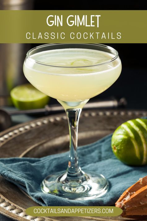 This Gin Gimlet recipe is so easy to make at home. This gin recipe yields a classic cocktail with a zesty and refreshing lime flavor, perfect for lovers of citrus and gin! Garnish with cucumber, rosemary or basil. Gin And Lime Cocktail, Gin Cocktails Easy, Gin Garnish, Gin Recipe, Gin Based Cocktails, Gin Gimlet, Basil Cocktail, Gimlet Recipe, Gimlet Cocktail