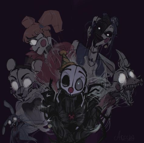 Fnaf Art Scary, Ennard Fnaf Fanart, Sister Location Fanart, Fnaf 2 Fanart, Funtime Freddy Fanart, Ennard Fanart, Dsaf Fanart, Ennard Fnaf, Dik Dik