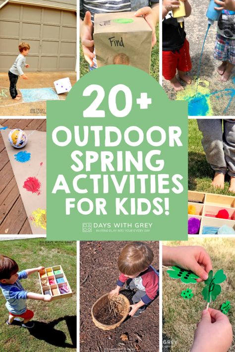 Outdoor activities for spring Teaching Garden, Wellie Boots, Outdoor Activities For Toddlers, Play Outdoor, Easter Outdoor, Spring Games, Outside Activities, Spring Outdoor, Spring Fun